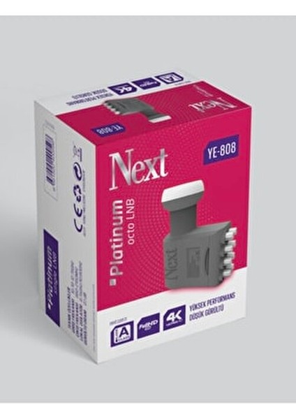 YE-808 Octo LNB Uydu Alıcı 4K Ultra HD Yüksek Performans ve Düşük Gürültü Özellikleriyle fiyatları