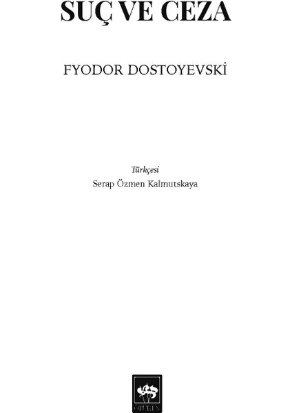 Suç ve Ceza - Fyodor M. Dostoyevski - Ötüken Neşriyat fiyatları