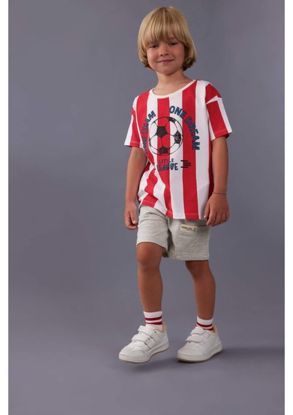 Erkek Bebek Etiket Baskılı Şort D1501A524SM