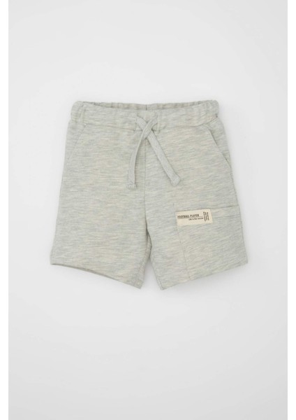 Erkek Bebek Etiket Baskılı Şort D1501A524SM