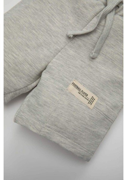 Erkek Bebek Etiket Baskılı Şort D1501A524SM