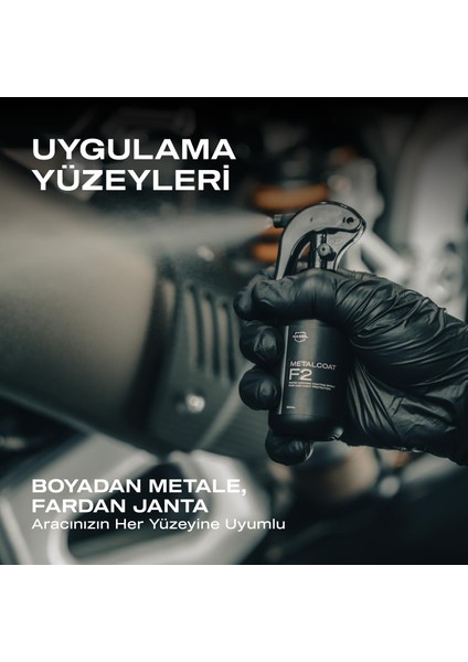 Metalcoat F2 Araç Sprey Nano Seramik Kaplama ve Boya Koruma-1 Yıl Dayanım-50ml-Su,Leke İtici