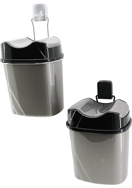 Metal Askılı Plastik Çöp Kovası Yapışkanlı Montaj