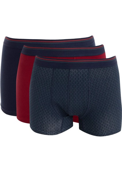 Regular Fit Kareli 3'lü Boxer C9561AX24WN