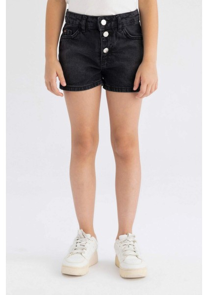 Kız Çocuk Mom Fit Jean Şort D1712A824SM