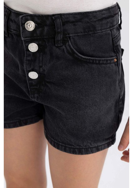Kız Çocuk Mom Fit Jean Şort D1712A824SM