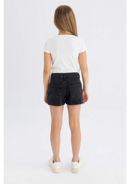 Kız Çocuk Mom Fit Jean Şort D1712A824SM
