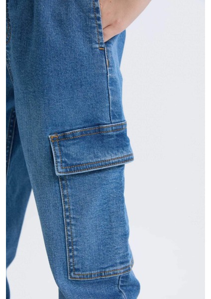 Erkek Çocuk Kargo Fit Jean Pantolon C4514A824WN
