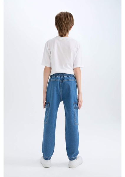 Erkek Çocuk Kargo Fit Jean Pantolon C4514A824WN