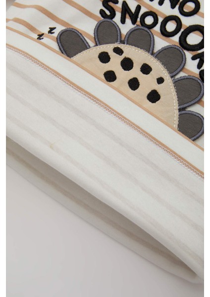 Erkek Bebek Pijama Takım Çizgili Uzun Kollu Üst Beli Lastikli Uzun Alt D1777A524AU