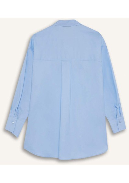 Relax Fit Oxford Uzun Kollu Gömlek Tunik D1298AX24AU