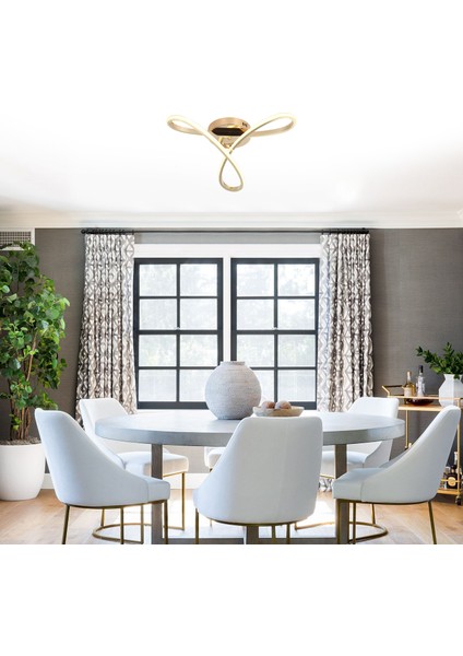 Gana 3 Lu Altın Ledlı Plafonyer 3000K 32W fiyatları