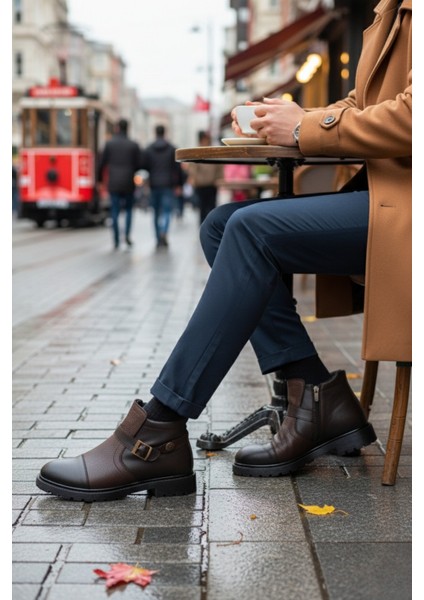 Rodriguez Fermuarlı Kürklü Soğuk Geçirmez Erkek Bot modelleri