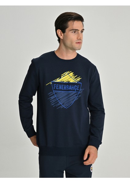 Erkek Trıbun Brush Detaylı Sweat