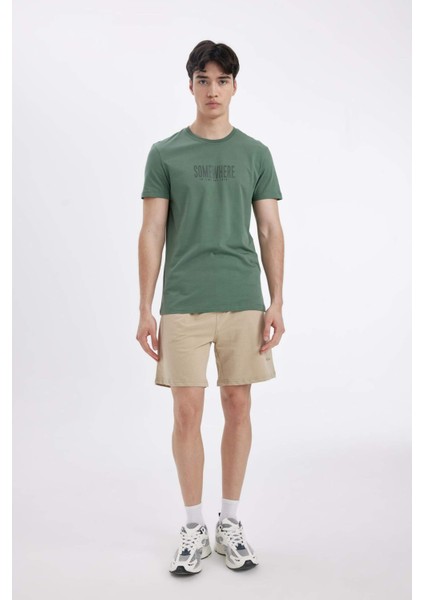 Slim Fit Dar Kesim Dar Paça Şort