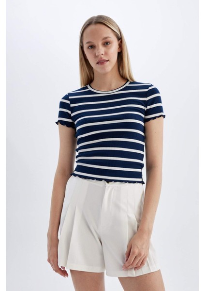 Regular Fit Yüksek Bel Pileli Şort D0963AX24SM