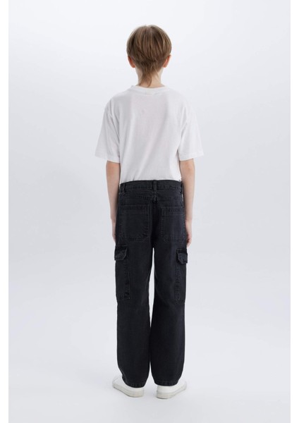Erkek Çocuk Kargo Fit Jean Pantolon C7447A825SP