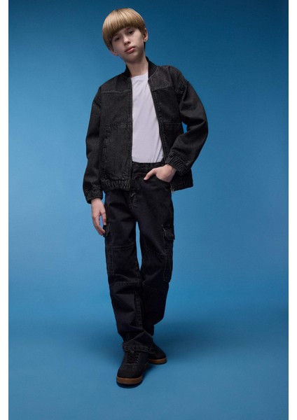 Erkek Çocuk Kargo Fit Jean Pantolon C7447A825SP