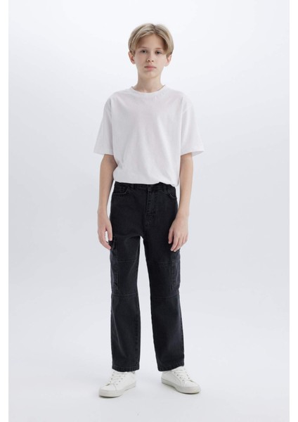Erkek Çocuk Kargo Fit Jean Pantolon C7447A825SP