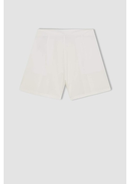 Regular Fit Yüksek Bel Pileli Şort D0963AX24SM