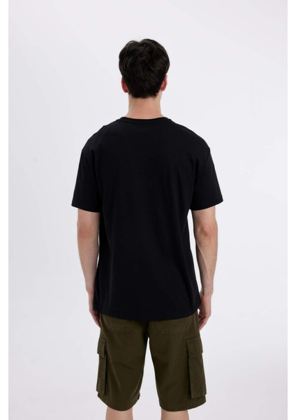 Regular Fit Bisiklet Yaka Baskılı Kısa Kollu Tişört C6240AX24HS