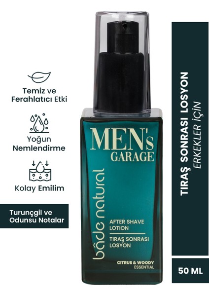 Men's Garage Tıraş Sonrası Losyon Ferahlatıcı ve Yatıştırıcı 50 ml