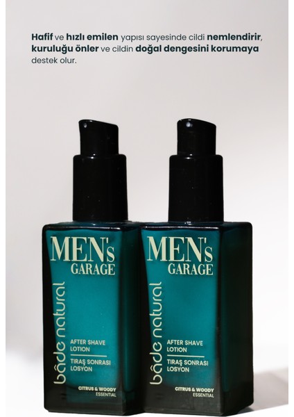 Men's Garage Tıraş Sonrası Losyon Ferahlatıcı ve Yatıştırıcı 50 ml fırsatları