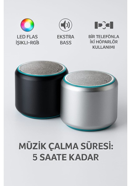 iPhone 16 Pro Max Uyumlu Taşınabilir Mini Bluetooth Hoparlör – 5 Saat Dayanıklı Pil fırsatları