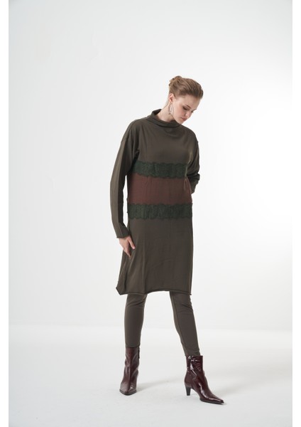 Triko Dantel Detaylı Tunik modelleri