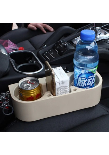 Bej Renk Oto Koltuk Yanı Bardak Tutucu Organizer