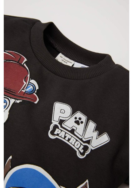 Erkek Bebek 2'li Takım Paw Patrol Bisiklet Yaka Sweatshirt Beli Lastikli Jogger Eşofman Altı D1889A524AU