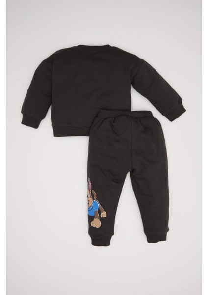 Erkek Bebek 2'li Takım Paw Patrol Bisiklet Yaka Sweatshirt Beli Lastikli Jogger Eşofman Altı D1889A524AU