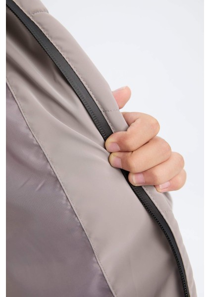 Kız Çocuk Su Geçirmez Kapüşonlu Parka C8520A824AU