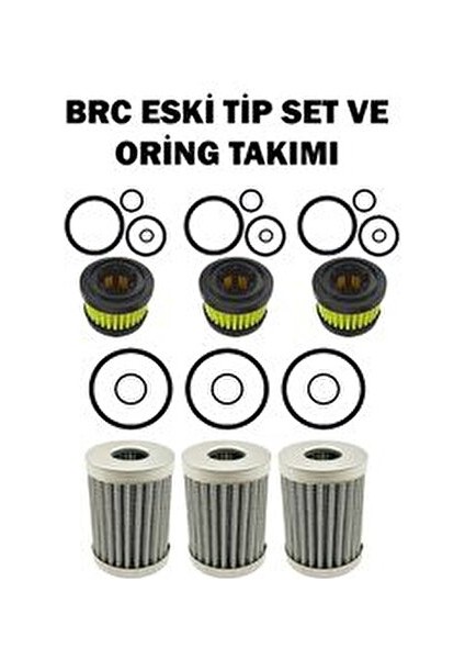 LPG Filtre Bakım Seti Eski Tip 1 Adet Kartuş ve Gaz Kesici Filtre ile LPG Sistemleri için Uygun modelleri