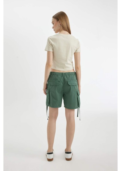 Coool Regular Fit Normal Bel Kısa Paça Gabardin Şort D1006AX24SM