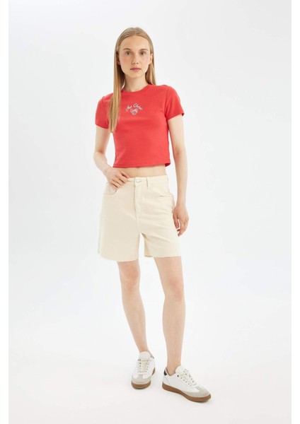Coool Regular Fit Normal Bel Kısa Paça Gabardin Şort D0964AX24SM
