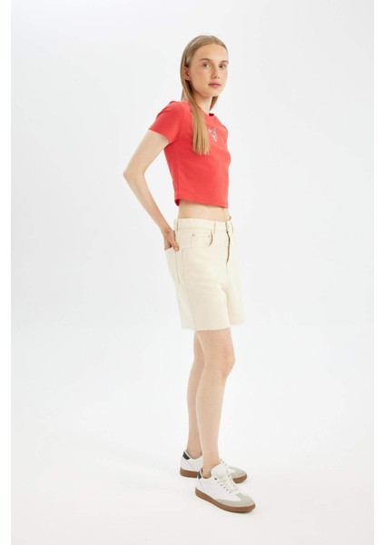 Coool Regular Fit Normal Bel Kısa Paça Gabardin Şort D0964AX24SM