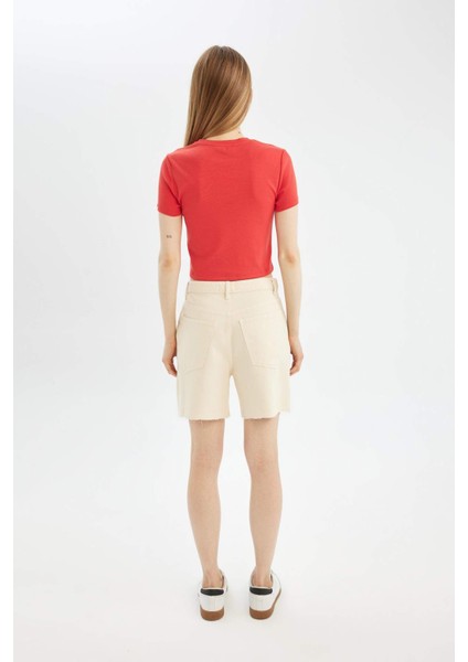Coool Regular Fit Normal Bel Kısa Paça Gabardin Şort D0964AX24SM