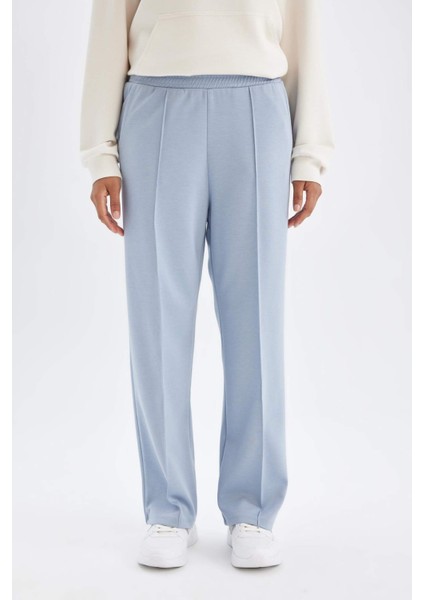 Fit Sporcu Jogger İnce Eşofman Altı Basic Düz Standart Fit Geniş Paça Skuba Dalgıç Kumaş A5628AX24AU