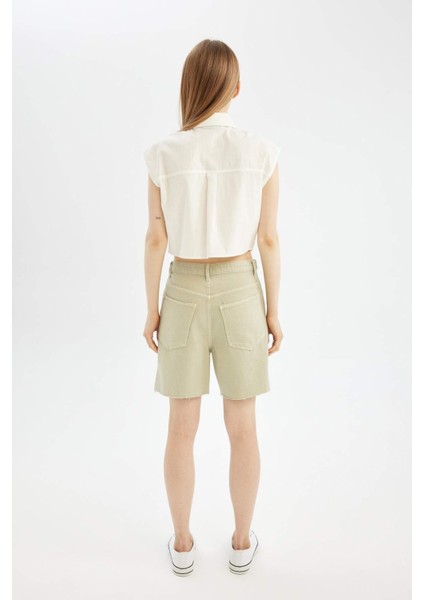Coool Regular Fit Normal Bel Kısa Paça Gabardin Şort D0964AX24SM