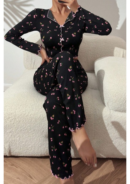 Baskılı Özel Kumaş Pijama Takımı modelleri