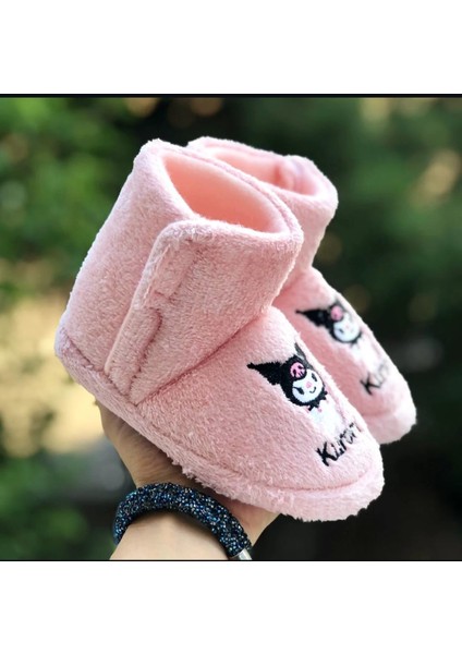 Kız Çocuk Kuromi Panduf Yandan Cırtlı Kaydırmaz Taban Anaokulu Kreş Ev Ayakkabısı fırsatları