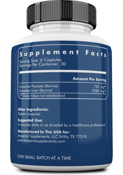 Grass Fed Beef Pros Tate For Men With Liver, 3000MG, 180 Capsules.abd fiyatları