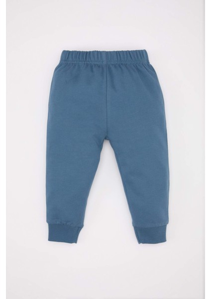 Erkek Bebek 2'li Takım Baskılı Bisiklet Yaka Sweatshirt Üst Jogger Eşofman Altı D0716A524AU