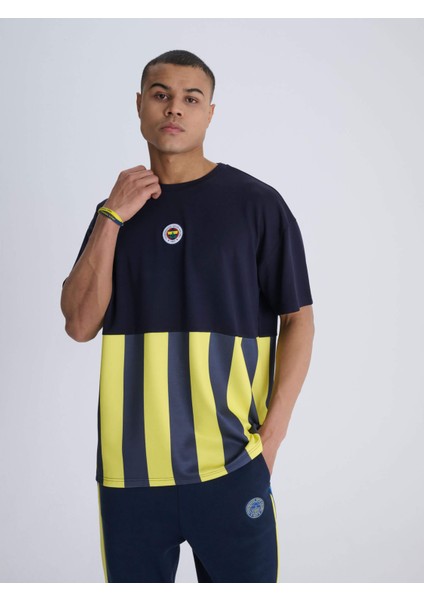 Erkek Trıbun Dokuma Logolu Tshırt