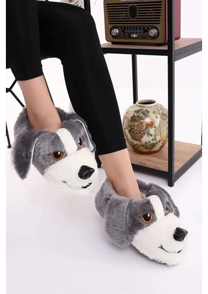 Köpekli Peluş Unisex Hayvanlı Panduf Ev Ayakkabısı fiyatları