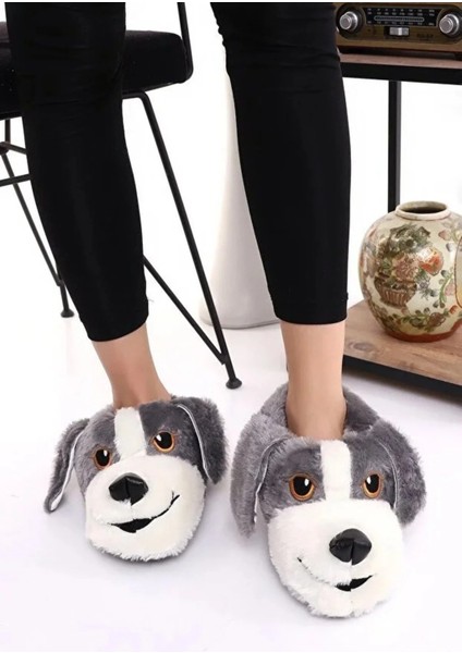 Köpekli Peluş Unisex Hayvanlı Panduf Ev Ayakkabısı fırsatları