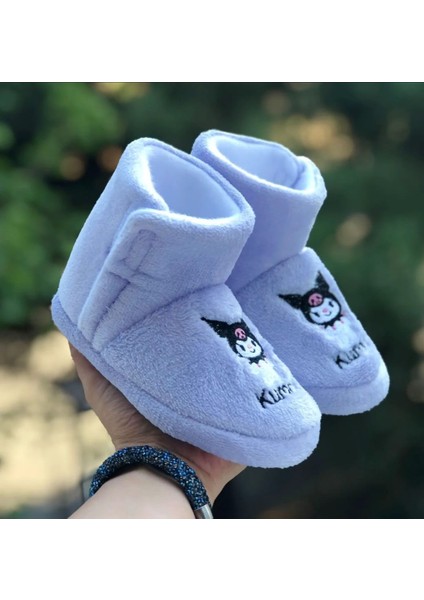 Kız Çocuk Kuromi Panduf Yandan Cırtlı Kaydırmaz Taban Anaokulu Kreş Ev Ayakkabısı fiyatları