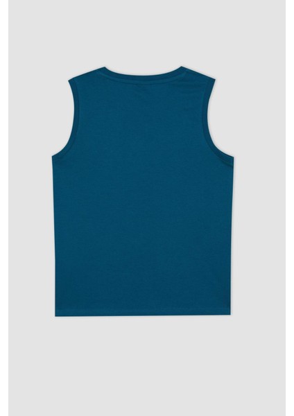 Erkek Çocuk Bisiklet Yaka Baskılı Atlet D0778A824HS