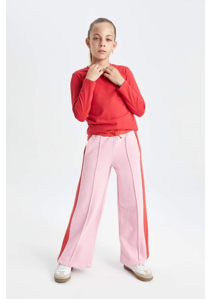 Kız Çocuk Renk Bloklu Wide Leg Geniş Bol Paça Eşofman Altı C9673A824AU